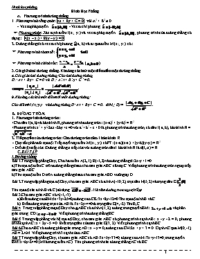 Hình học 10 - Hình học phẳng